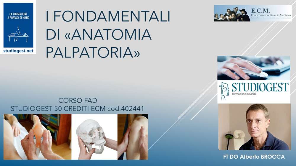 Foto I fondamentali di “Anatomia Palpatoria” – Corso Fad